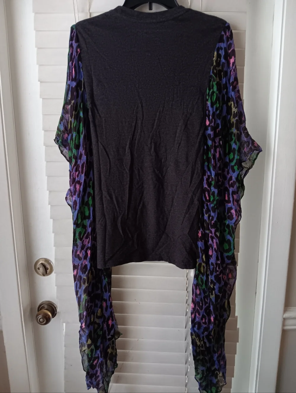 Upcycled Nirvana Black Band Tshirt Poncho - Picture 4 of 4